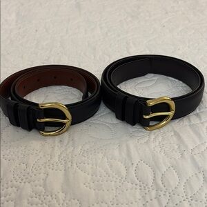 Coach BUNDLES Black and Brown Belts with Gold Buckles Vintage’s